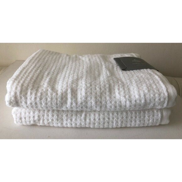Home Luxury Spa Collection Quick Dry Set of 2 Towels Set Bright White  30"x 54" - Picture 1 of 3